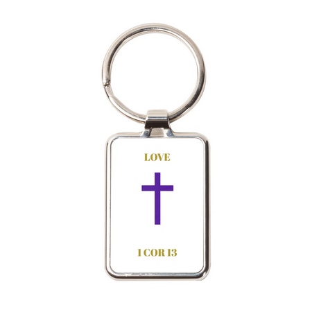 Photo Key Ring - Christ is Love '1 Corinthians 13'