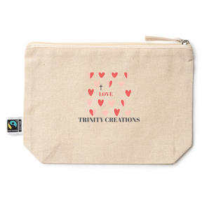 Cosmetic Bag - Zigari Beige 'Love Design'